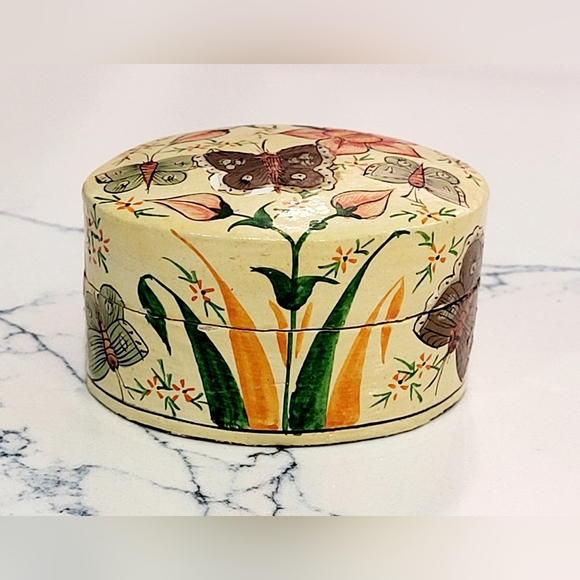 Vintage trinket box. Made in India - Picture 4 of 16